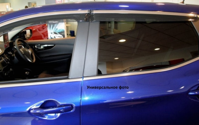 Opel; Chevrolet Antara; Captiva (06–/11–) Дефлекторы боковых окон с нерж. молдингом, OEM стиль